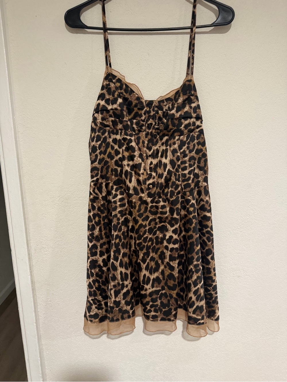 Full Tilt Leopard Print Mini Dress in Brown and Black